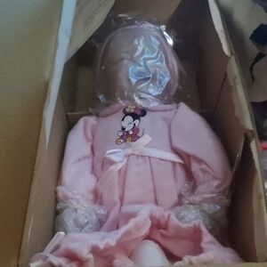 THE ASHTON DRAKE GALLERIES PORCELAIN BABY MINNIE MOUSE DOLL